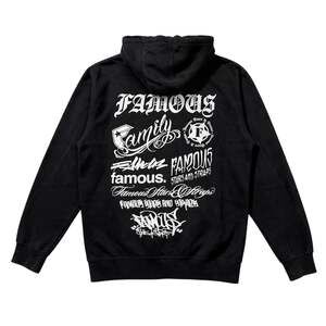 Vintage Famous Stars & Straps Multi Graffiti Logo Black Full Zip Hoodie Mens Med